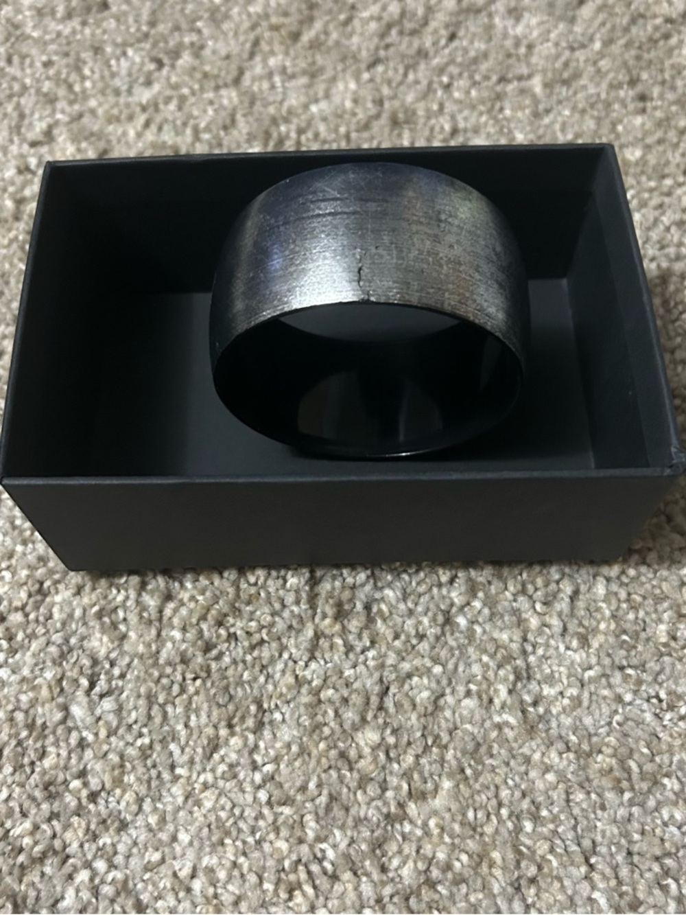 3/$10 Wide Metallic Black Bangle Bracelet